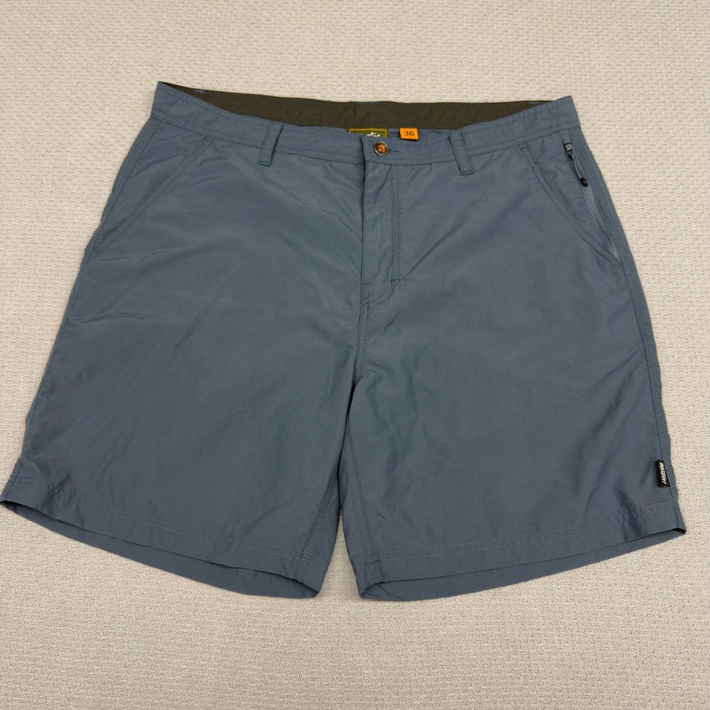 Howler Brothers Horizon Hybrid Shorts Mens 36 Blue Gray Nylon Ripstop 8 Inseam
